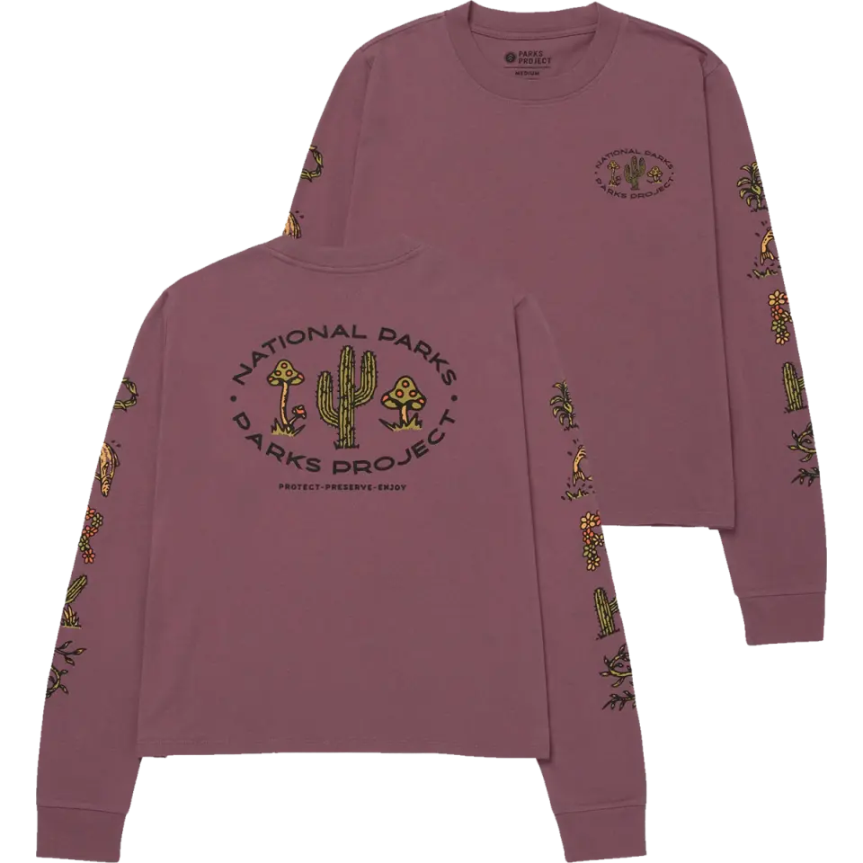 Women's 90s Doodle Parks Boxy Long Sleeve Tee