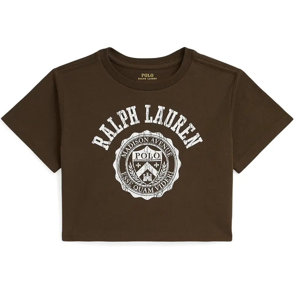 Logo Crest Cotton Jersey Boxy Tee (Toddler/Little Kid)