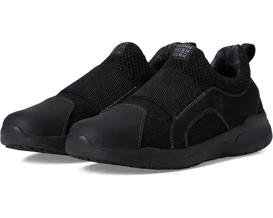 Men's Nunn Bush Grazie AP1 Work Slip-On Slip-Resistant Work Shoe EZ On Athletic Style Sneaker