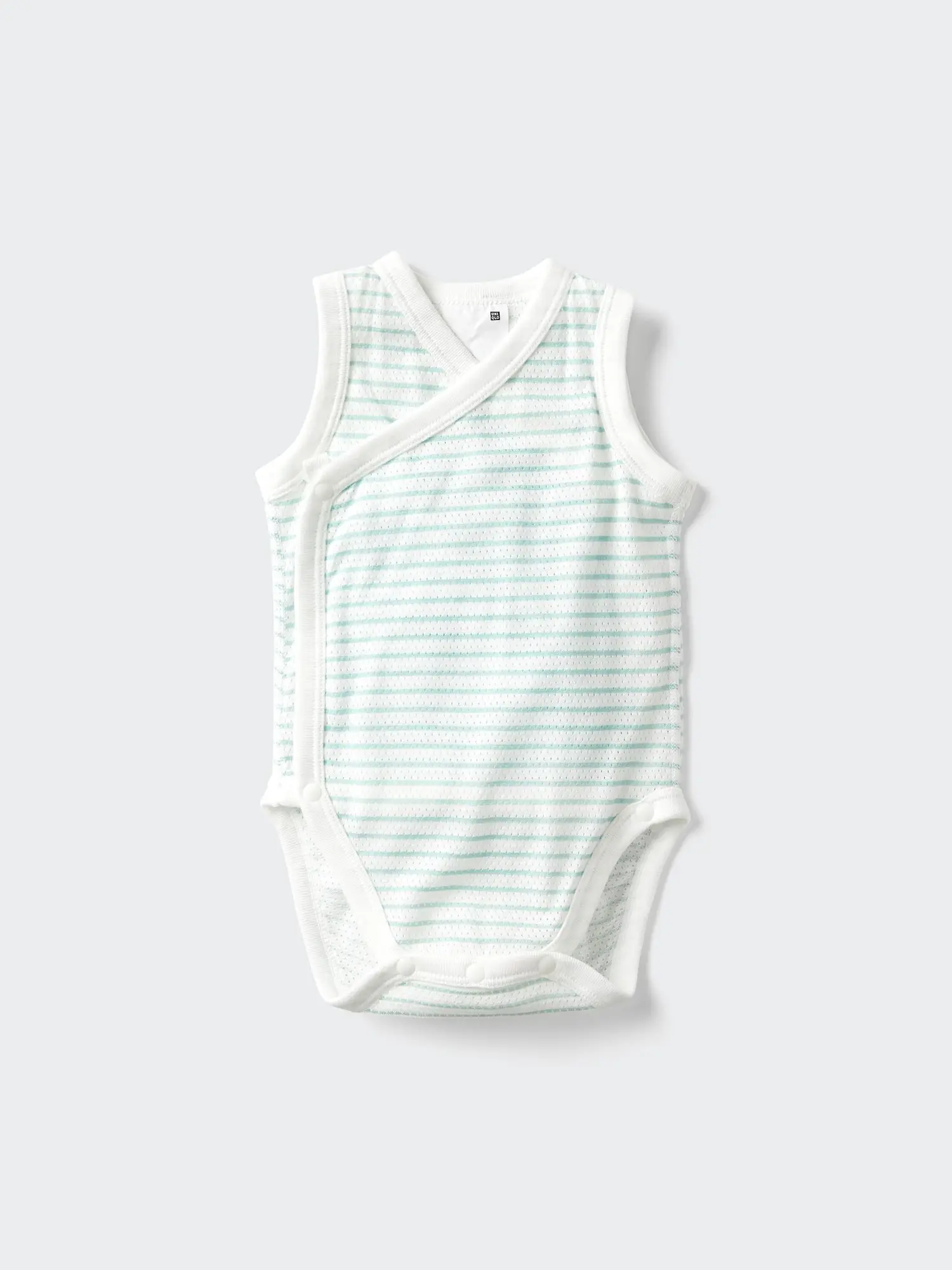 Baby Sleeveless Cotton Mesh Bodysuits | Open Front