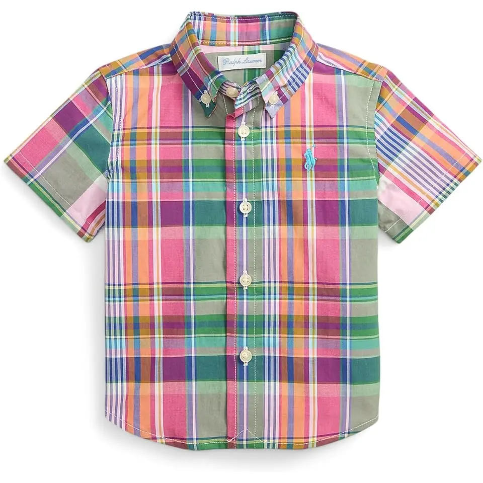 Plaid Cotton Poplin Shirt (Infant)