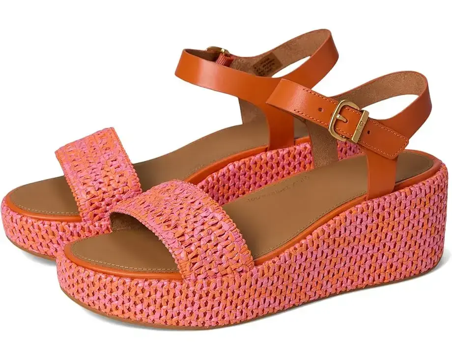 Women's FitFlop Platfforms Woven Wedge Ankle-Strap Sandals