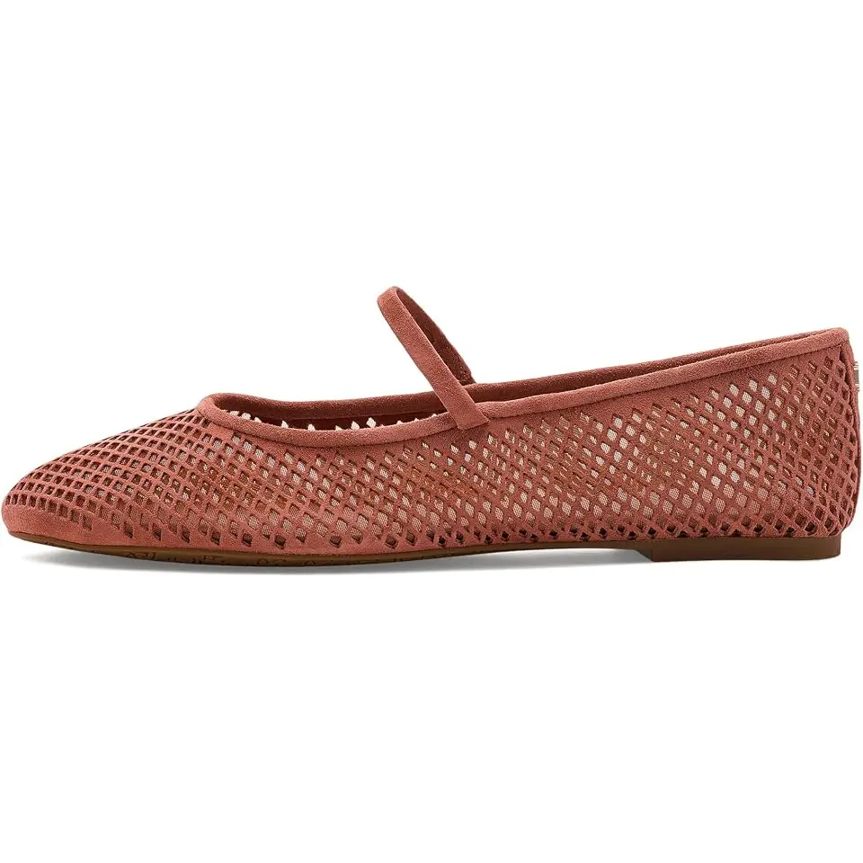 Jayna Perforated Suede Mary Jane Flats
