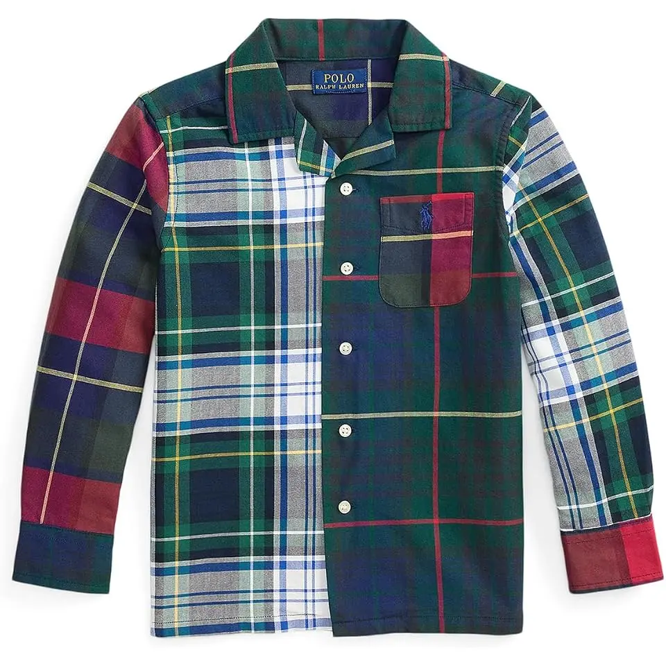 Plaid Cotton Oxford Fun Shirt (Toddler/Little Kid)