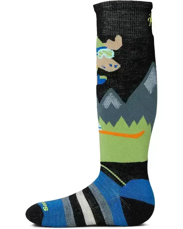 Unisex Smartwool Kids Kids' Wintersport Full Cushion Mountain Moose Over The Calf Socks (Little Kid)