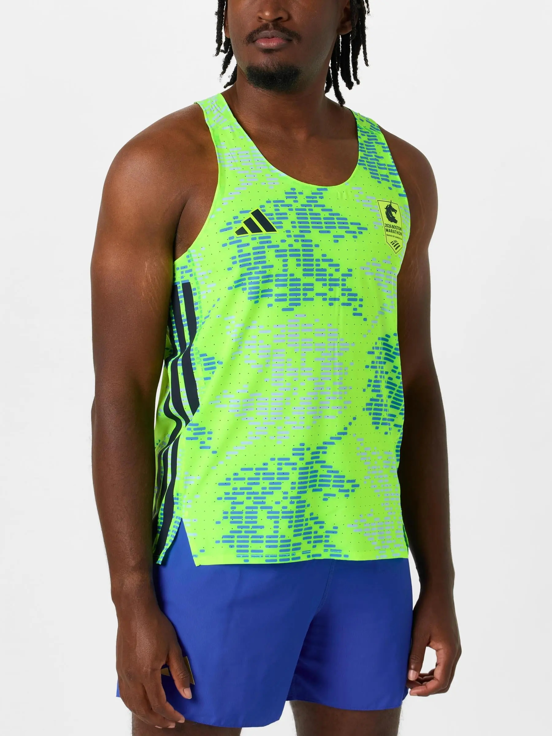 adidas Men's Boston Marathon 2026 Adizero Singlet Print