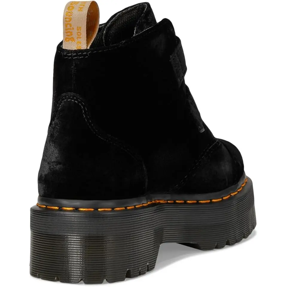 Vegan Devon Velvet Platform Boots