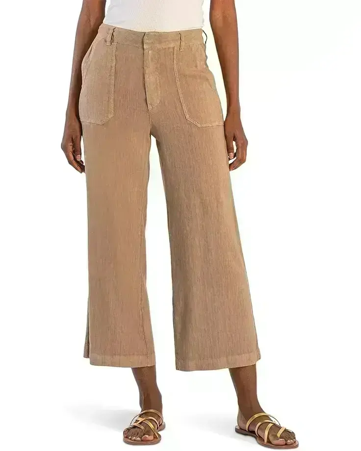 Women's KUT from the Kloth Topaz-Wide Leg Pant W/Porkchop Pockets
