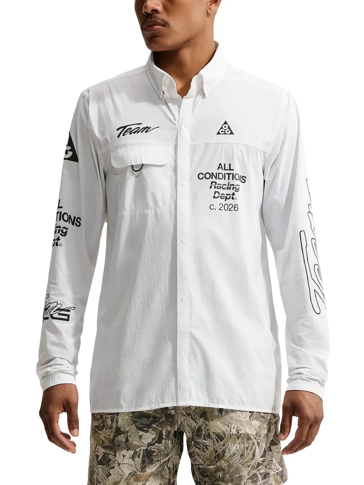 Nike Men's ACG Aireez Button-Up Long Sleeve Top GFX