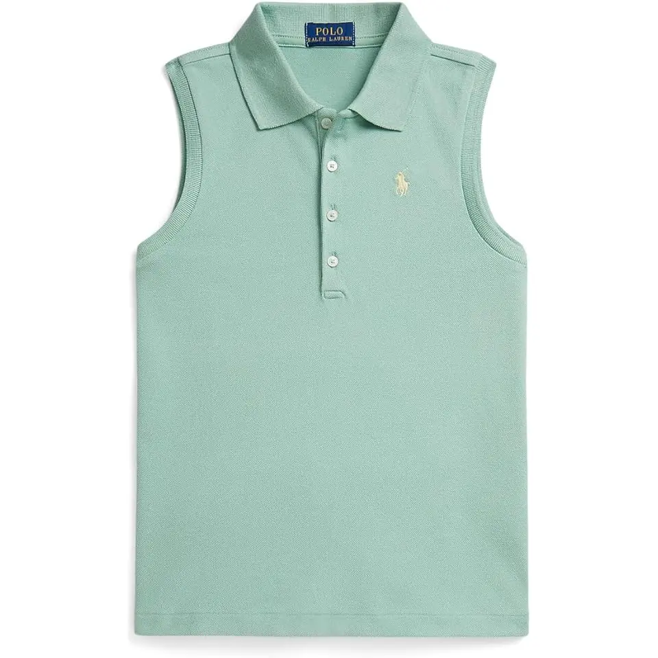 Stretch Mesh Sleeveless Polo Shirt (Big Kid)