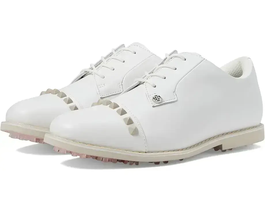 Women's GFORE Gallivanter Pebble Leather Stud Cap Toe Golf Shoes