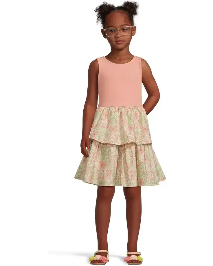 Floral Mixed Media Dress (Toddler/Little Kid/Big Kid)