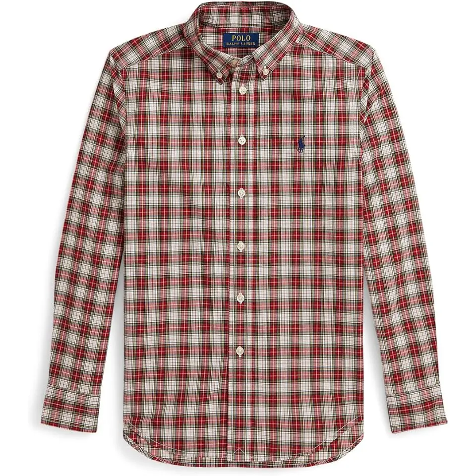 Plaid Cotton Poplin Shirt (Big Kid)