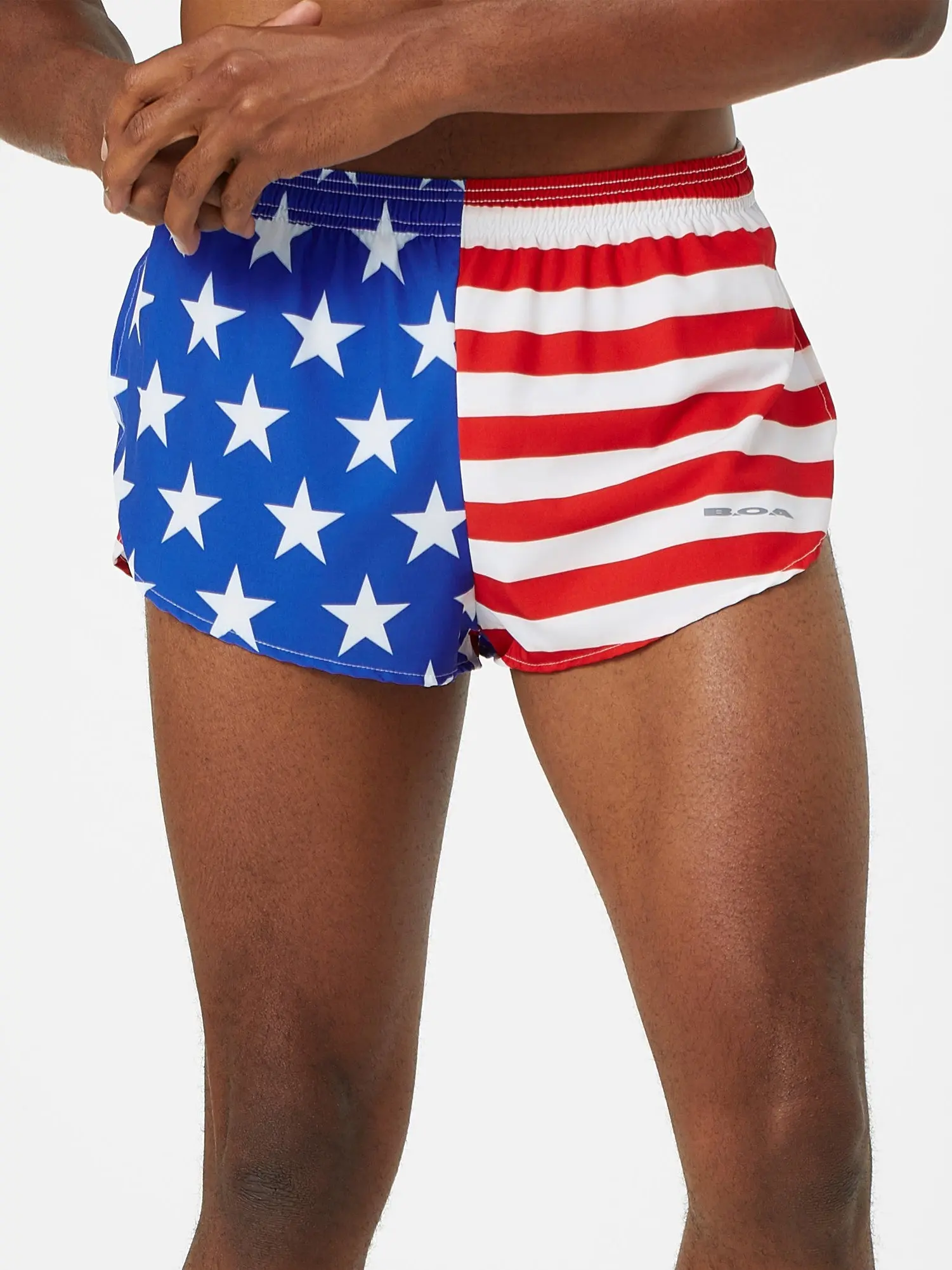 BOA Men's 1" Elite Split Short USA Flag