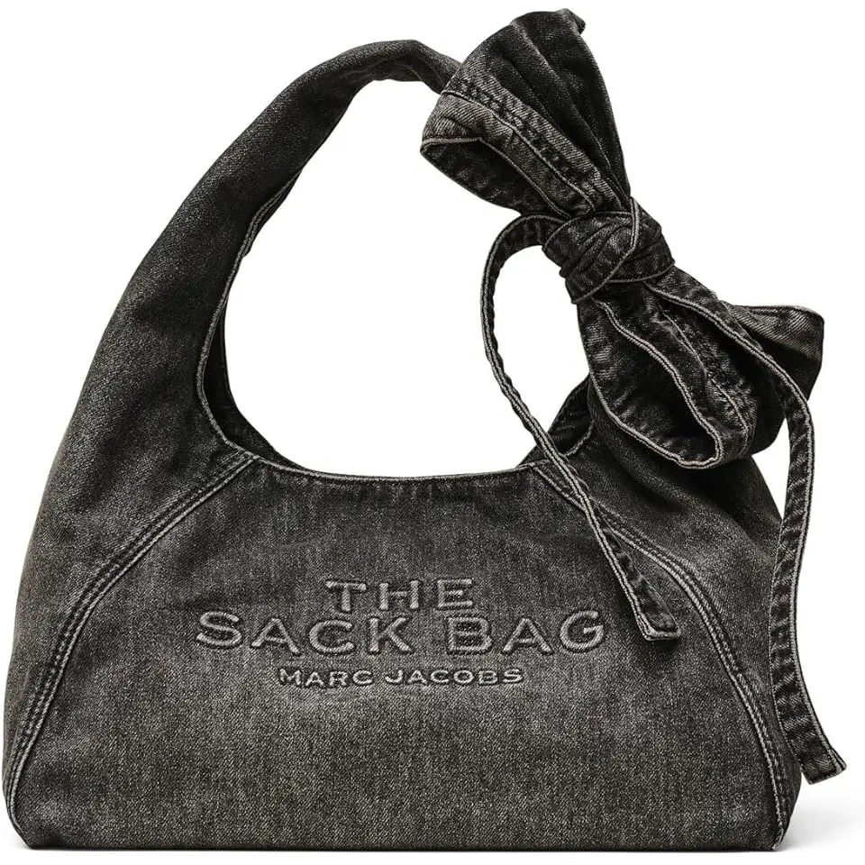 The Bow Denim Sack Bag