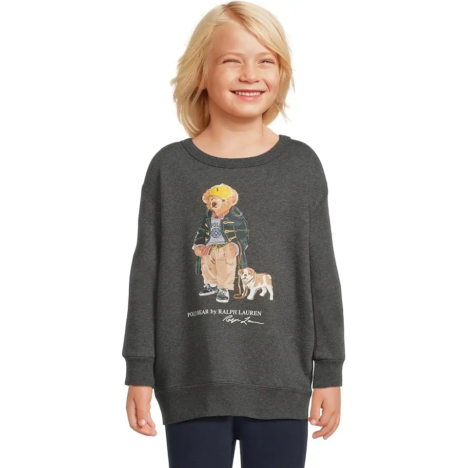 Polo Bear Heathered Fleece Sweatshirt (Toddler/Little Kid)