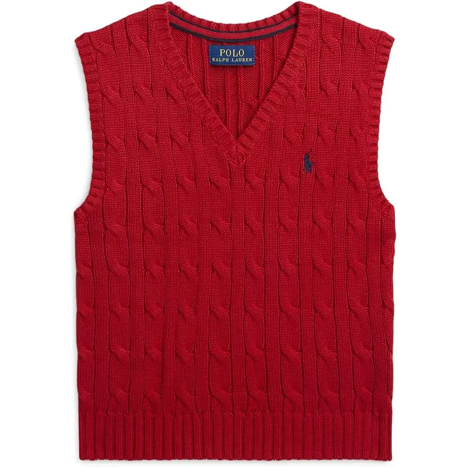 Cable-Knit Cotton Sweater Vest (Toddler/Little Kid)