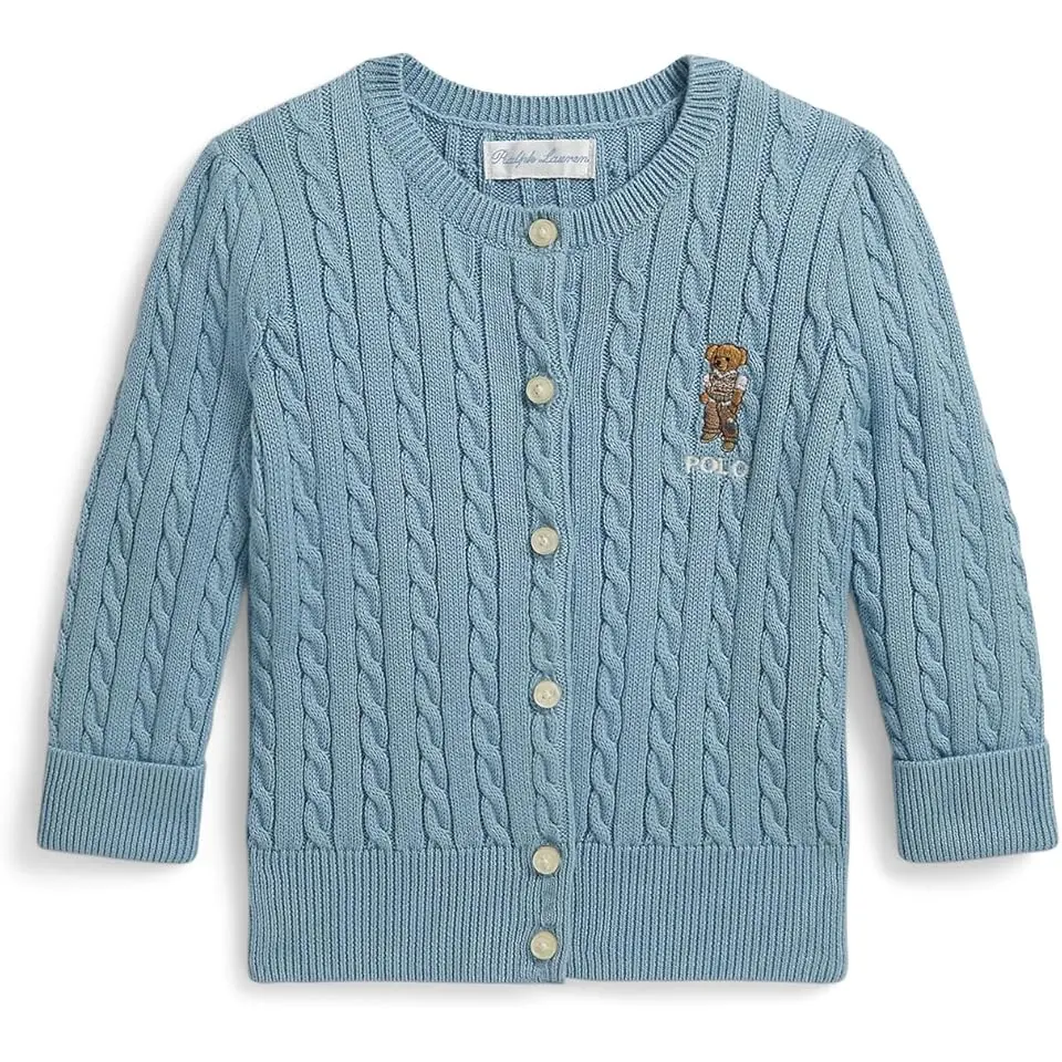 Polo Bear Mini-Cable Cotton Cardigan (Infant)