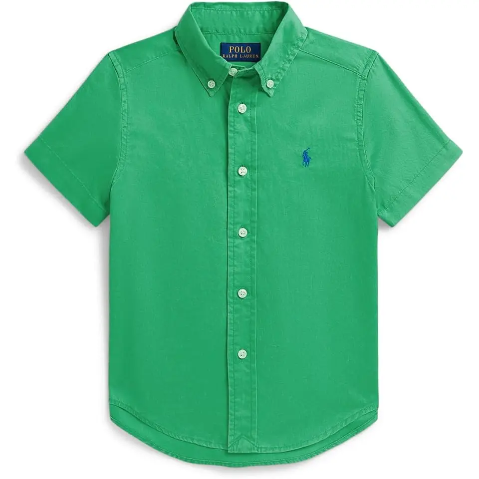 Cotton Twill Short Sleeve Shirt (Toddler/Little Kid)