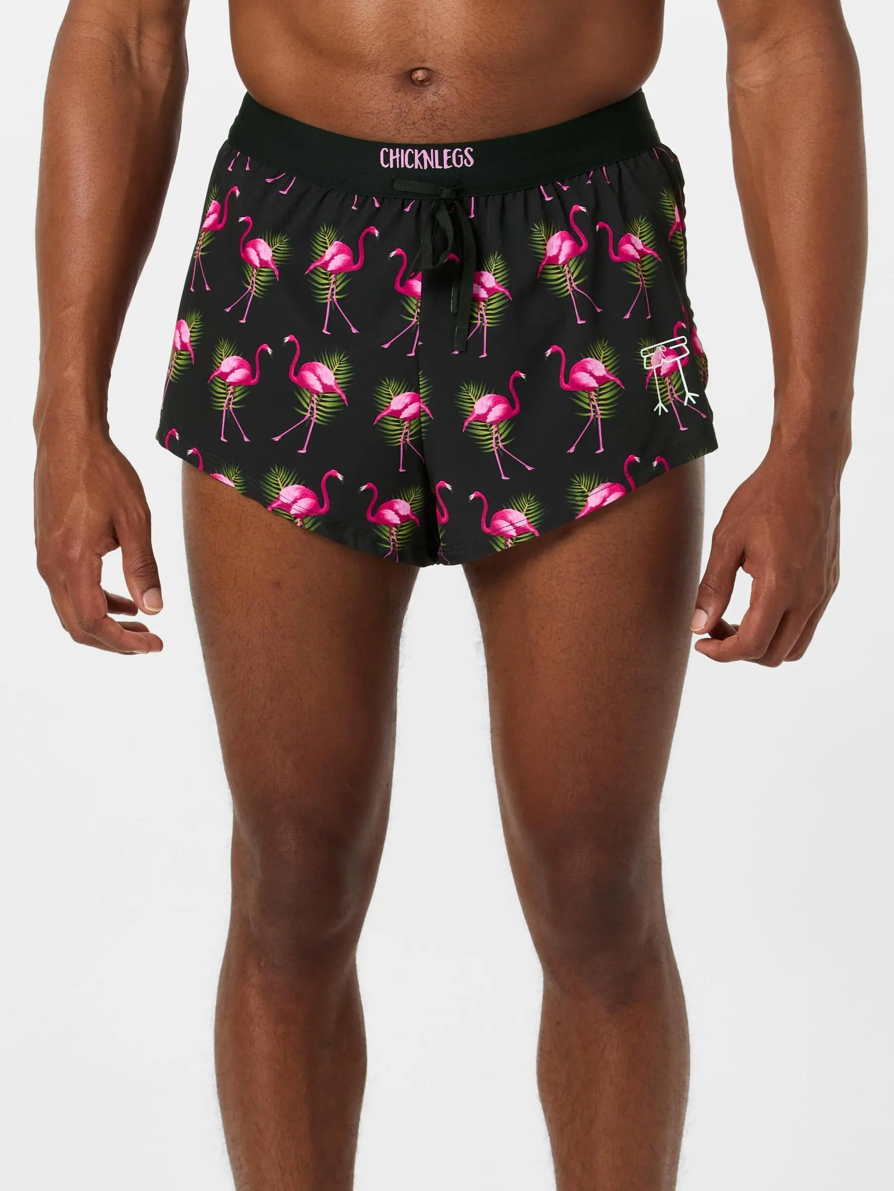 ChicknLegs Men's Flamingo 2" Split Shorts