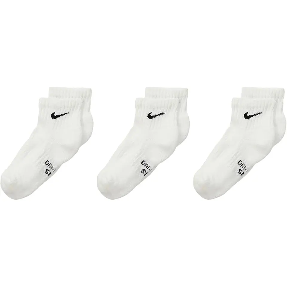 Performance Cushioned Dri-FIT™ Quarter Training Socks 6-Pair Pack (Little Kid/Big Kid)