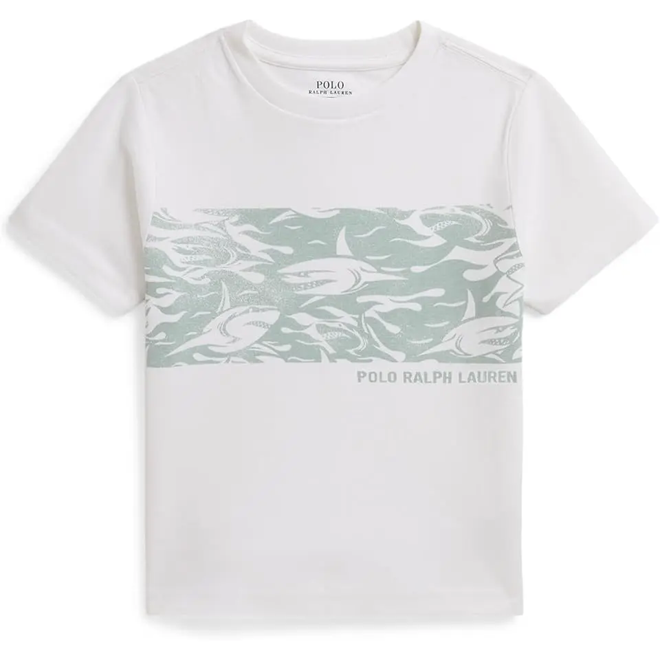 Shark-Print Cotton Jersey Tee (Toddler/Little Kid)