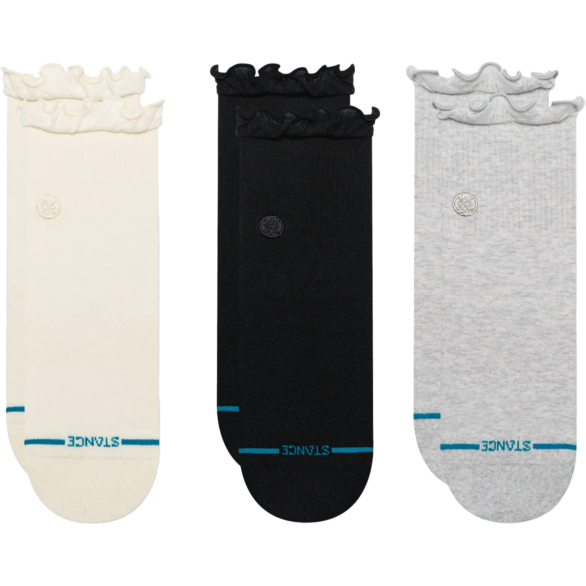 Women's Ruffle Icon Quarter 3-pack