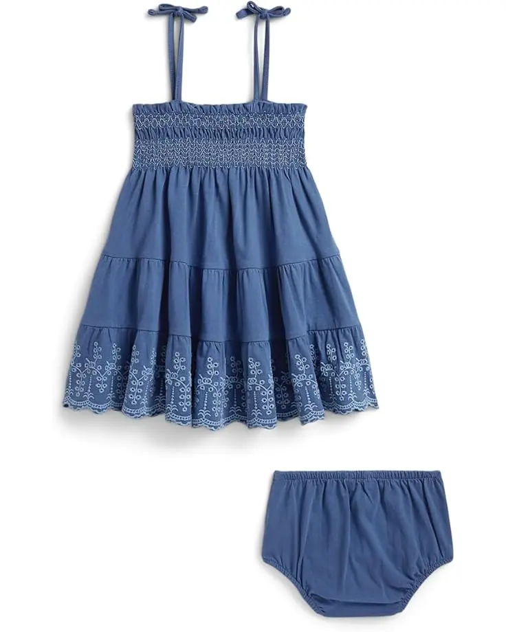 Eyelet Cotton Jersey Dress & Bloomer (Infant)