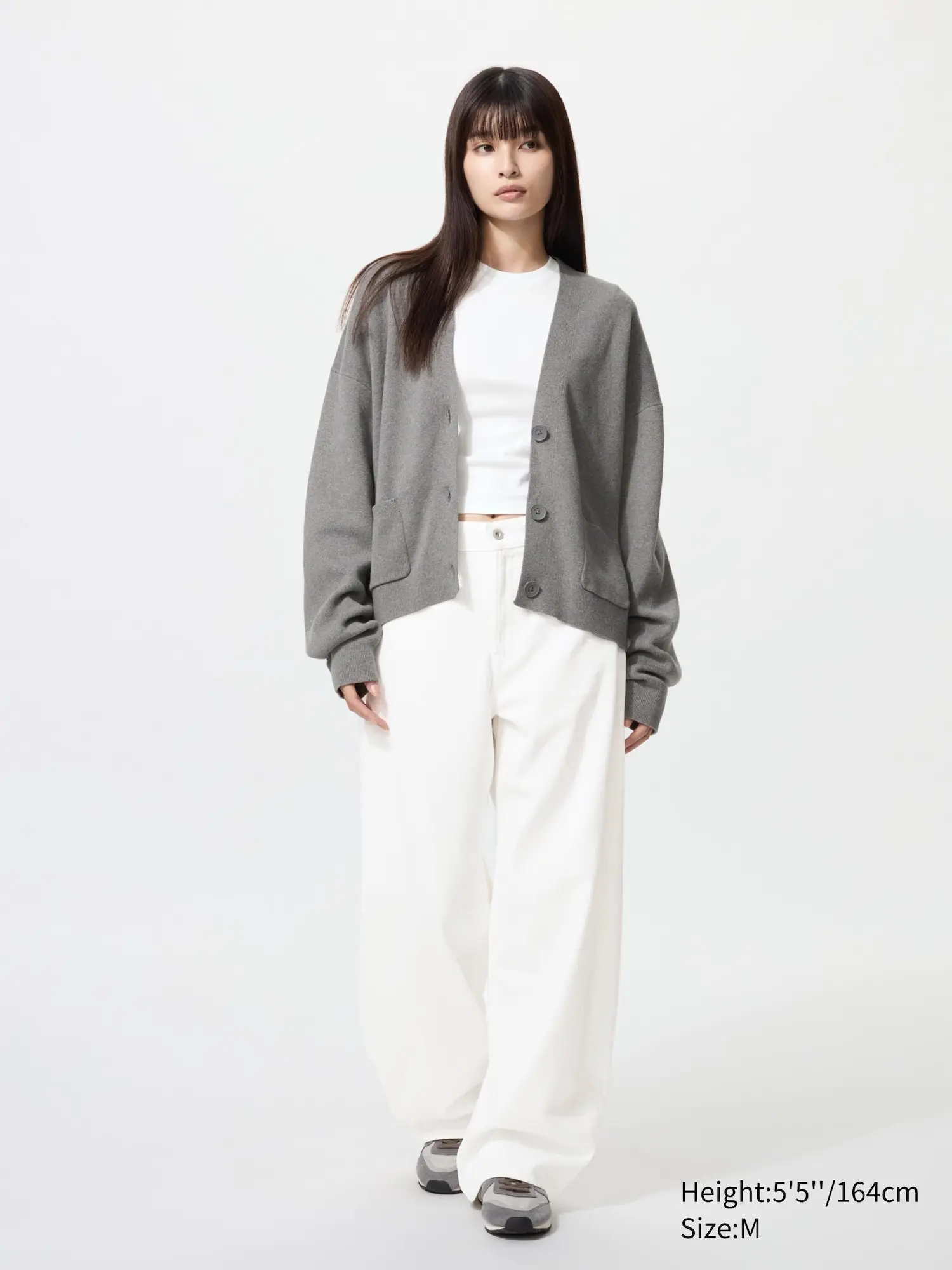 Women's Smooth Cotton V-Neck Cardigan