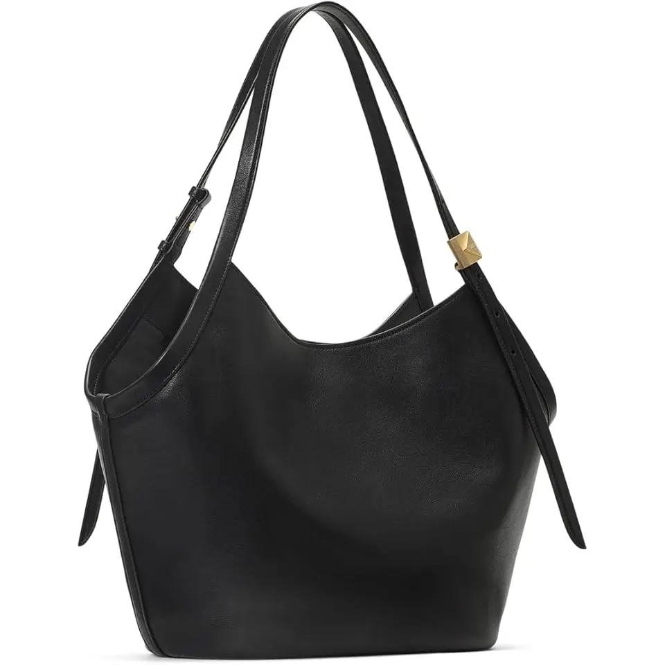 Deco Fine Grain Leather Tulip Tote