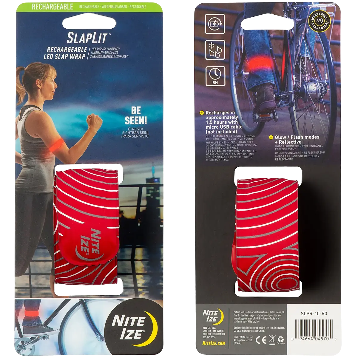 SlapLiT Rechargeable LED Slap Wrap - Red