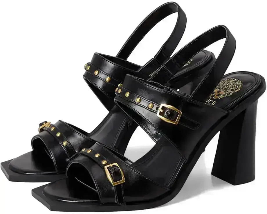 Women's Vince Camuto Ridena Studded Buckle High Heel Sandals