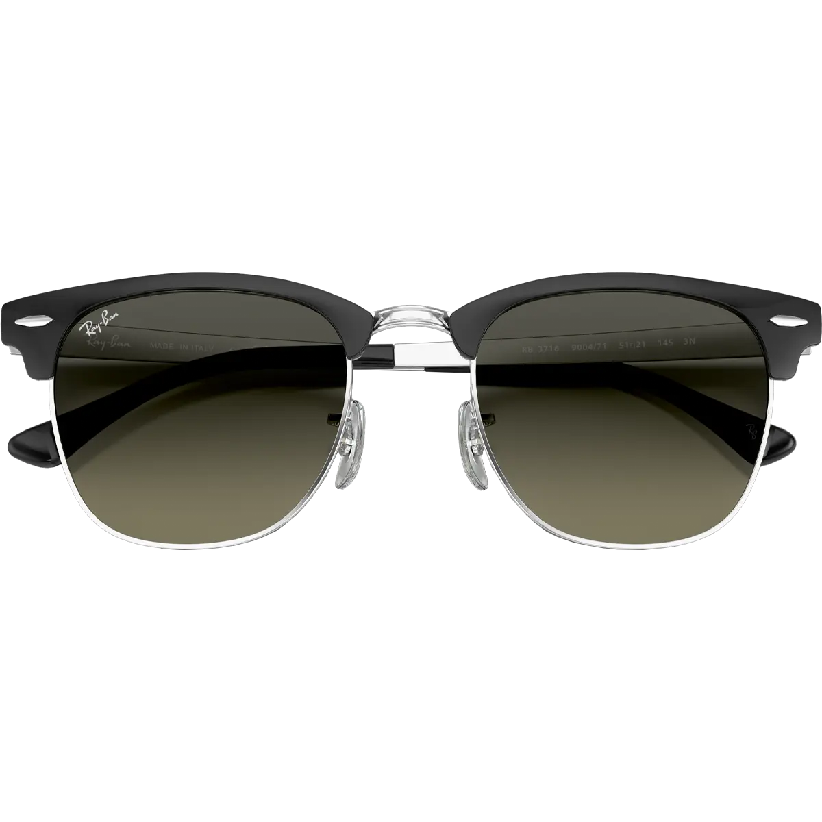 Clubmaster Metal - Polished Black Silver/Grey Gradient