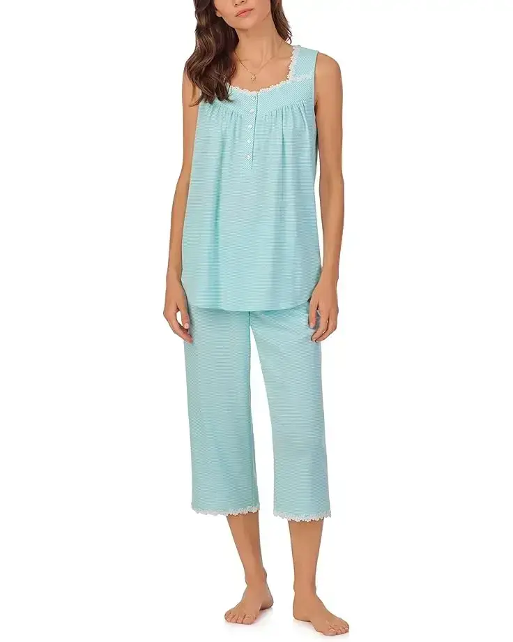 Women's Eileen West Sleeveless Knit Capri Pj Set