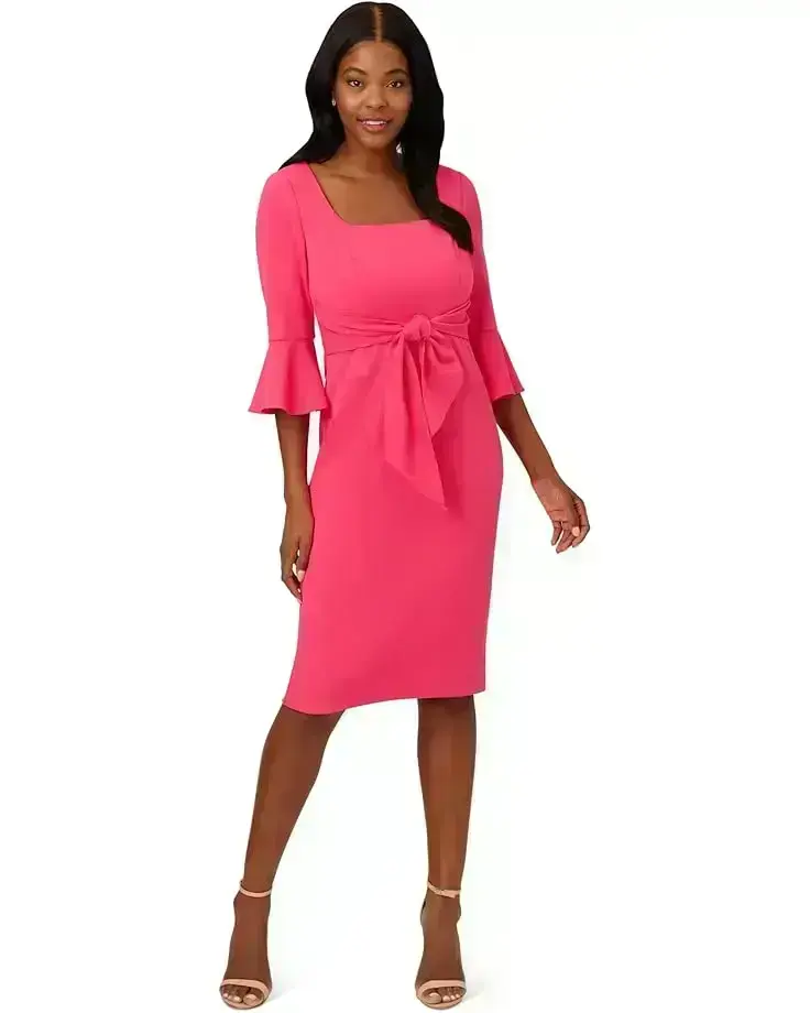 Women's Adrianna Papell Bell Sleeve Tie Front Dress