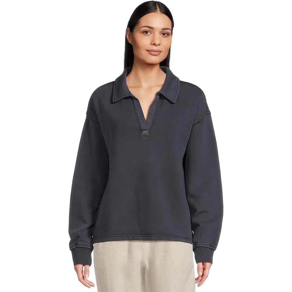Sunwashed Sweatshirt Splitneck Polo