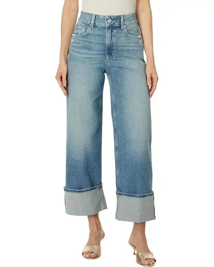Women's Paige Sasha Ankle Wide Cuff in Storybook Distressed
