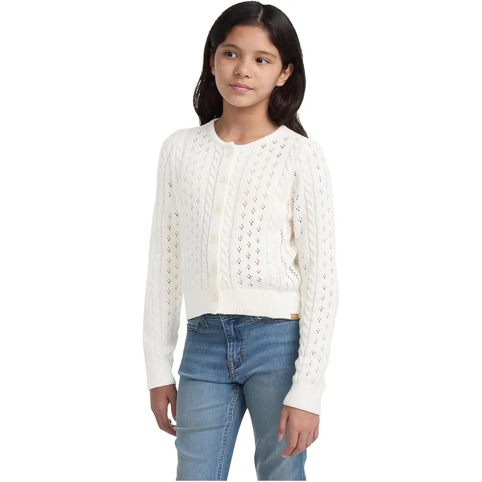 Cropped Cable Cardigan (Big Kid)
