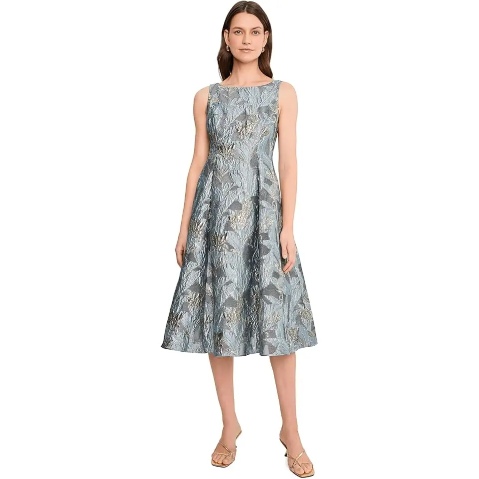 Jacquard Tea Length Dress