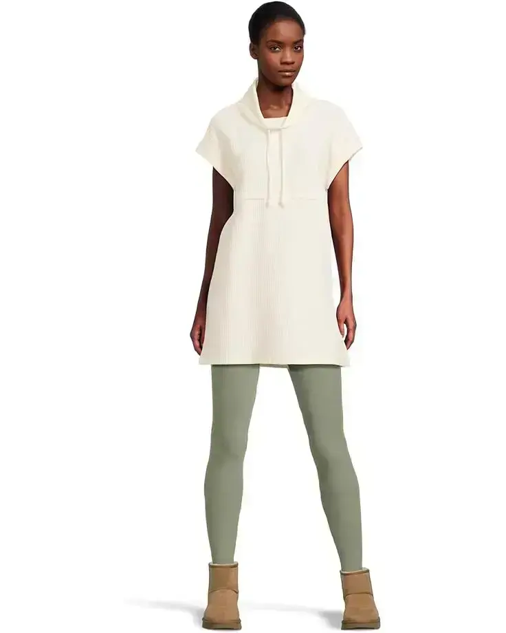 Roll Sleeve Seamed Dress