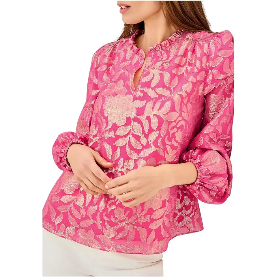 Giana Long Sleeve Silk Top