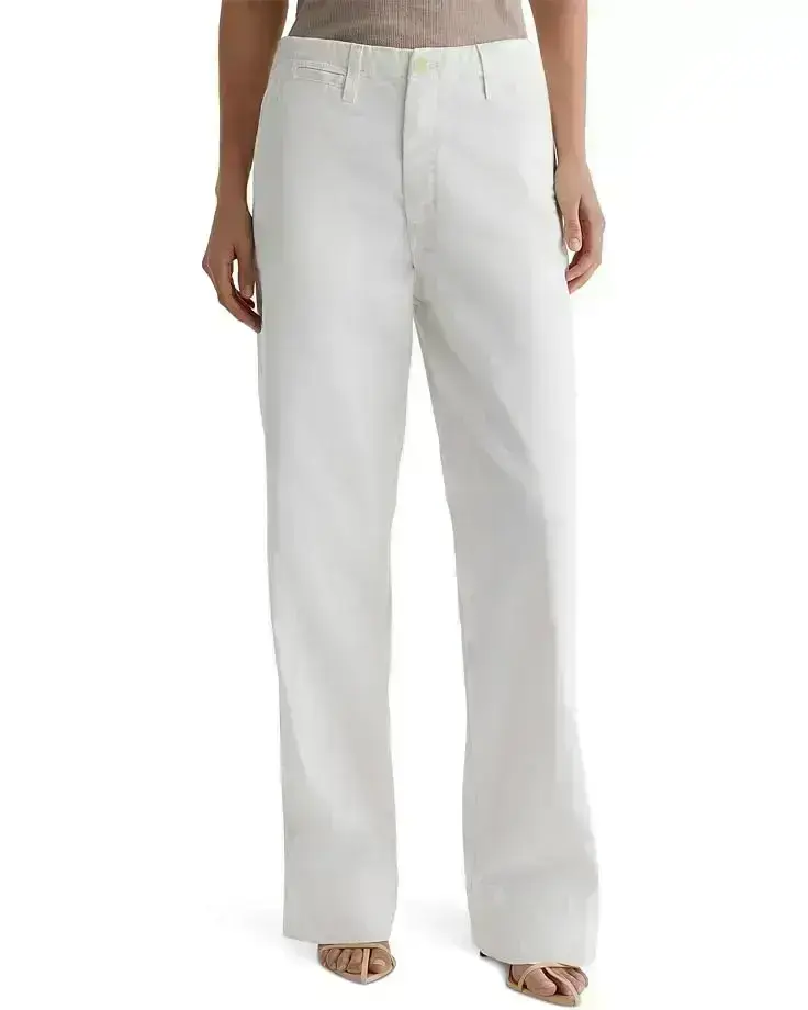 Women's AG Jeans Allegra High Rise Wide Leg Pants in Powder