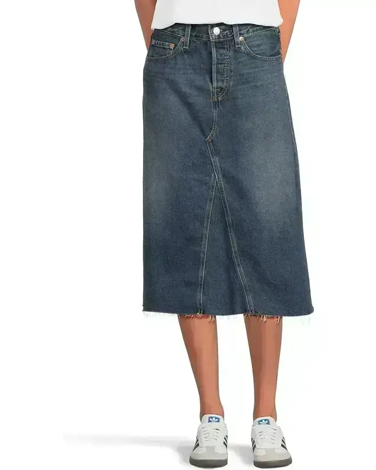 Women's Levi's® Premium HR A-Line Deconstructed Midi Skirt