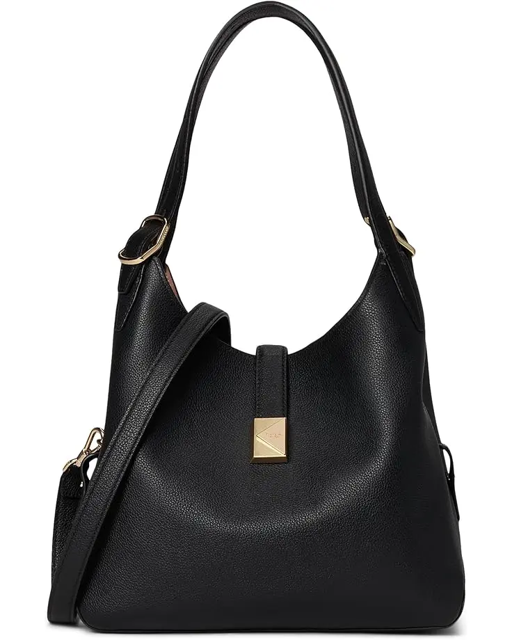 Deco Pebbled Leather Medium Crossbody Tote