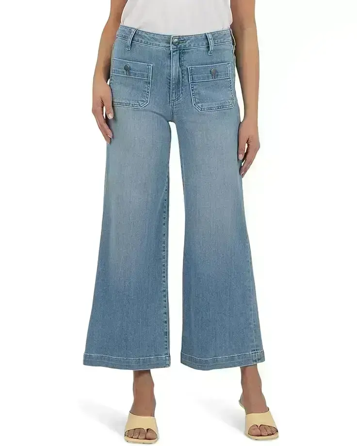 Meg High Rise Wide Leg With Patch Pockets