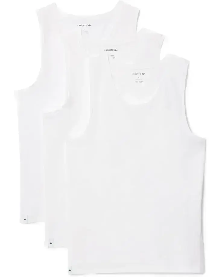 Men's Lacoste 3-Pack Sleeveless Slim Essential T-Shirt