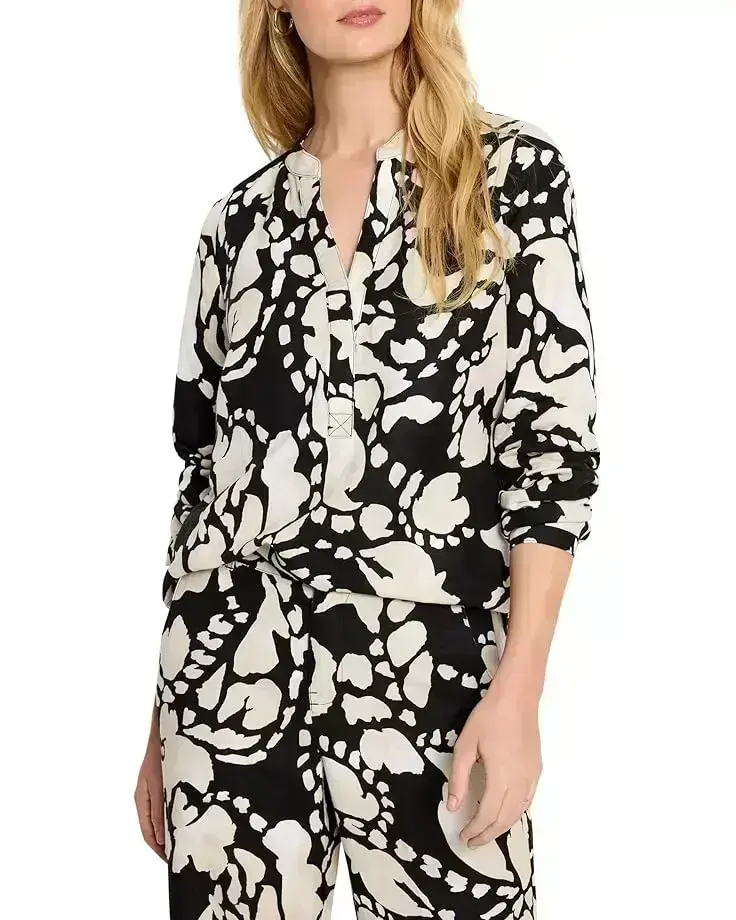 Women's NIC+ZOE Petite Evening Petal Woven Shirt