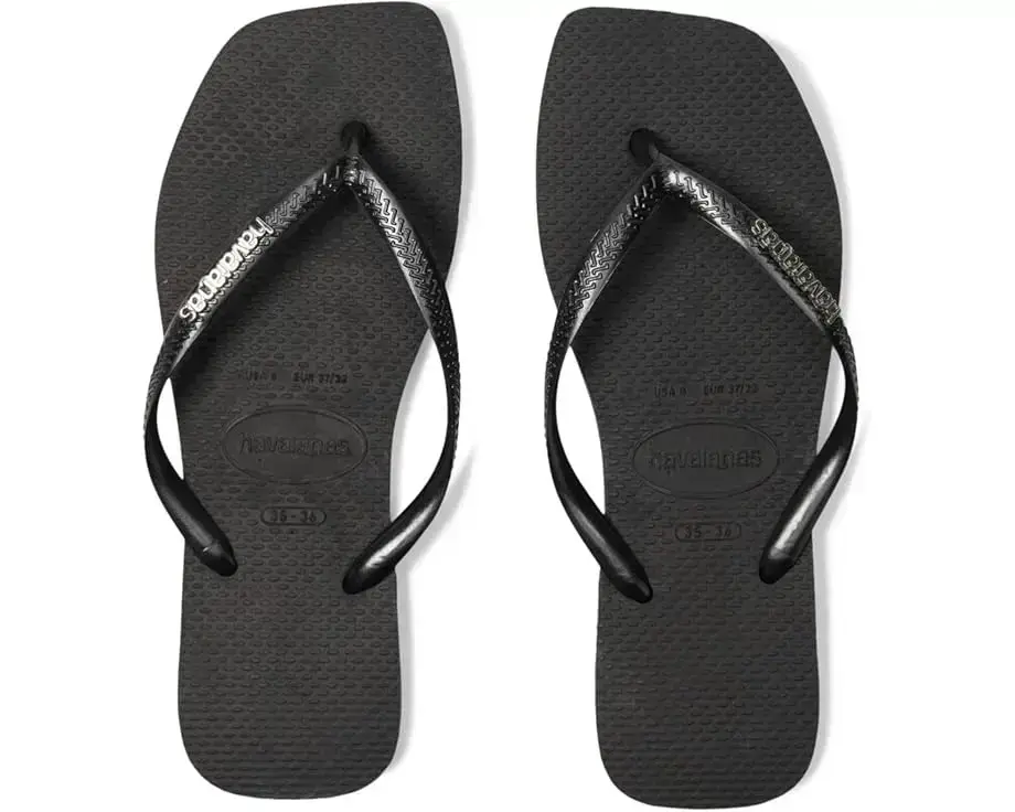 Women's Havaianas Slim Square Logo Metallic Flip-Flop