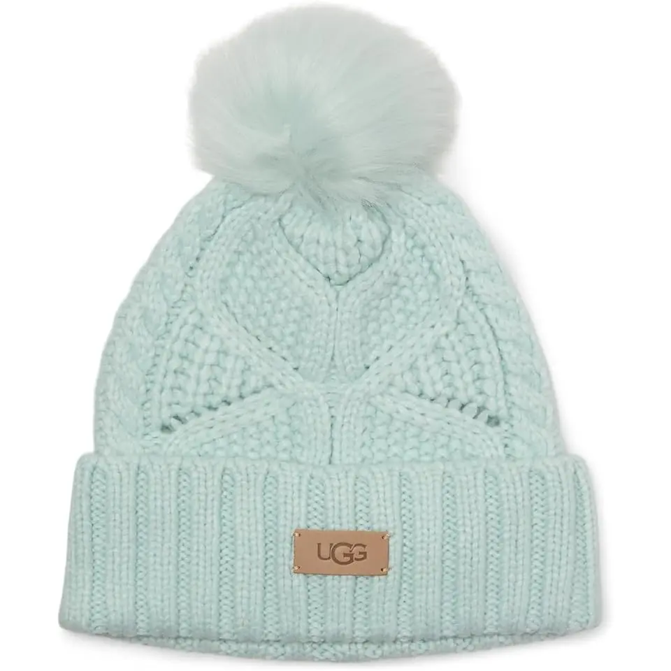 Cable Beanie With Pom