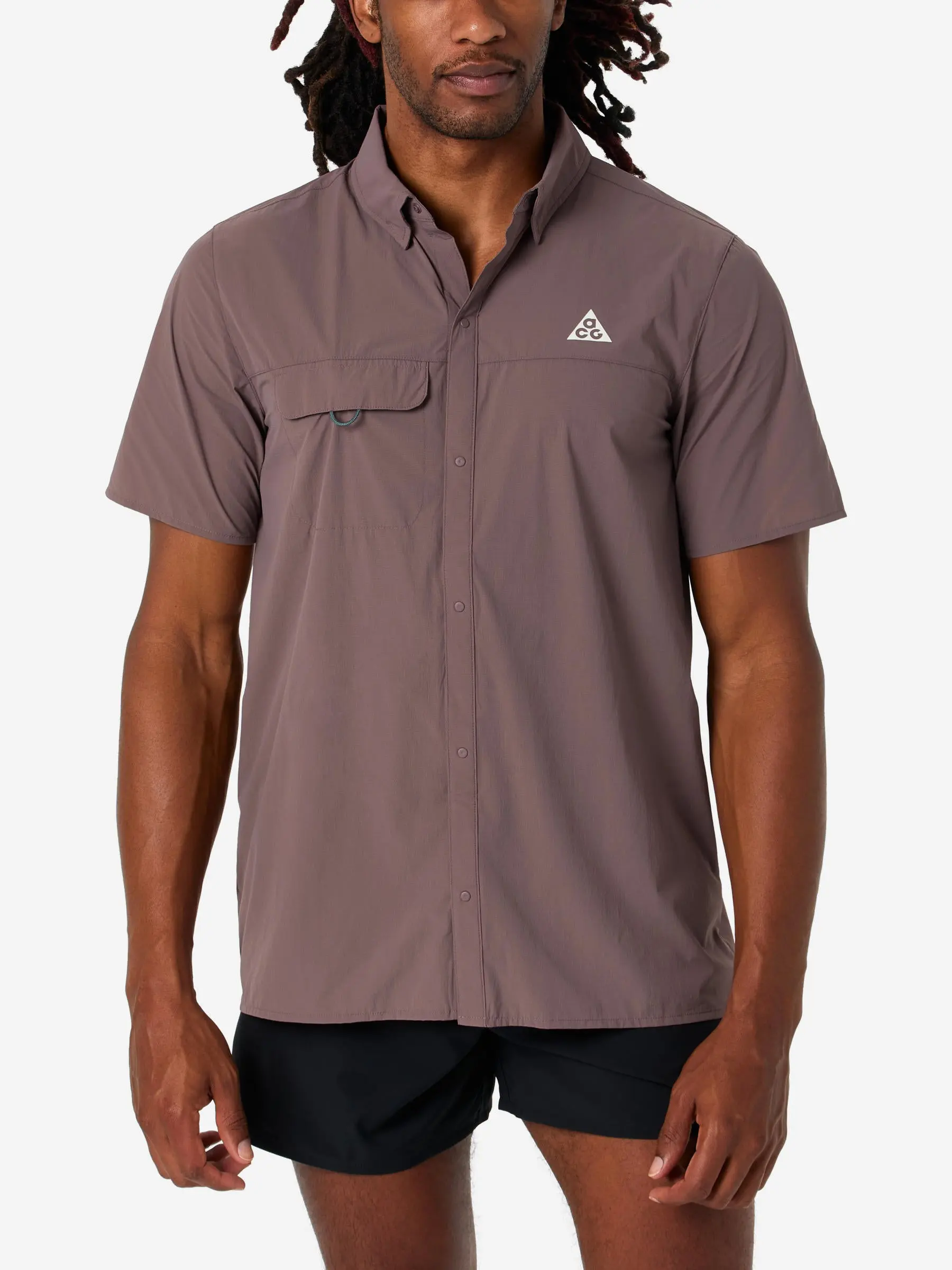 Nike Men's ACG Aireez Button-Up Short Sleeve Top